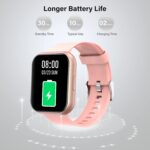 Waterproof Fitness Tracker – Smart Watch – Rose Gold Pink – Silicone Band – 1.7 Inch Full Touch Screen